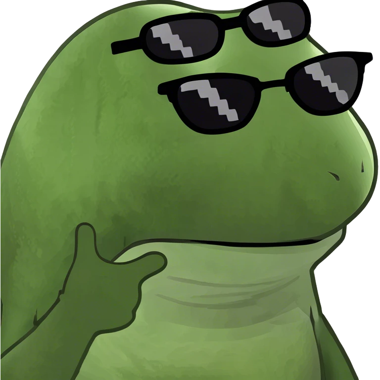 image of frog with Vietnam stare emoji