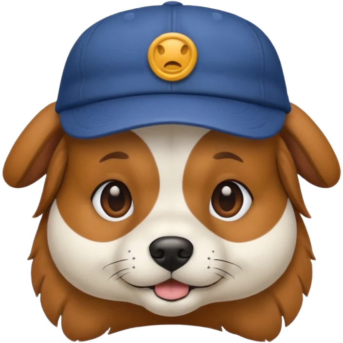 dog wearing a cap emoji