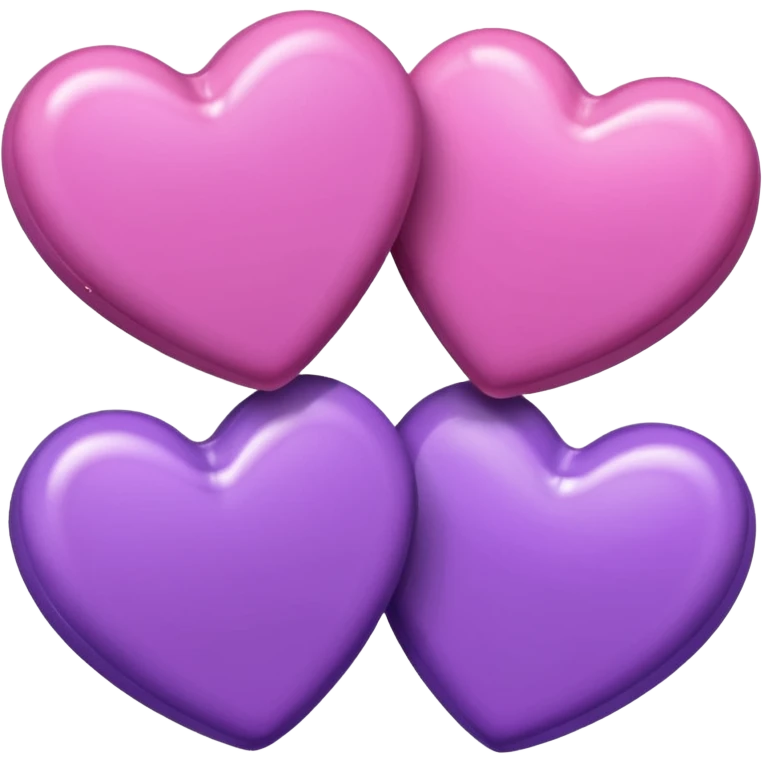 pink and purple hearts, pink and purple candy emoji