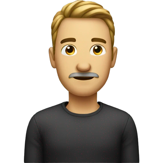 man with emoji face with raised eyebrow, finger pointing forward  emoji