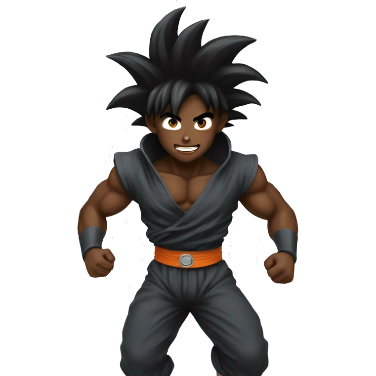 Black goku going super sain  emoji