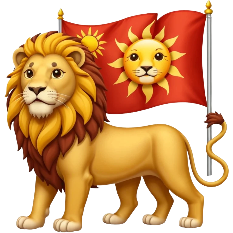 پرچم شیر و خورشید ایران emoji