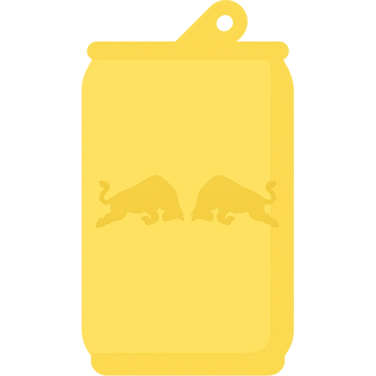 Flat icon Red Bull yellow emoji