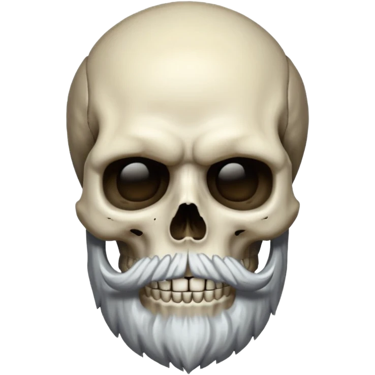 A beard skull emoji