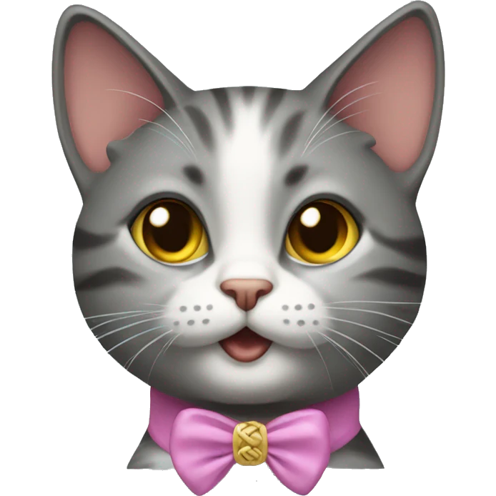 Coquette cat emoji