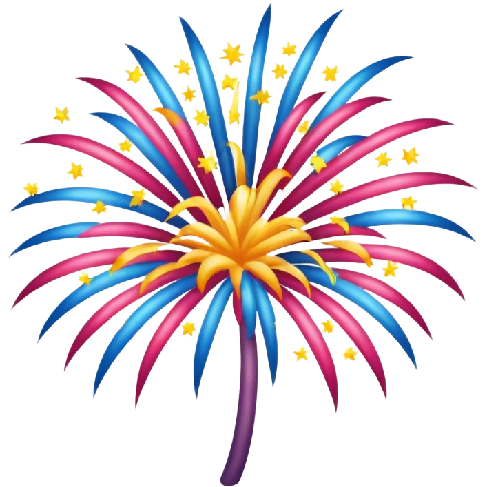 Fireworks new years emoji