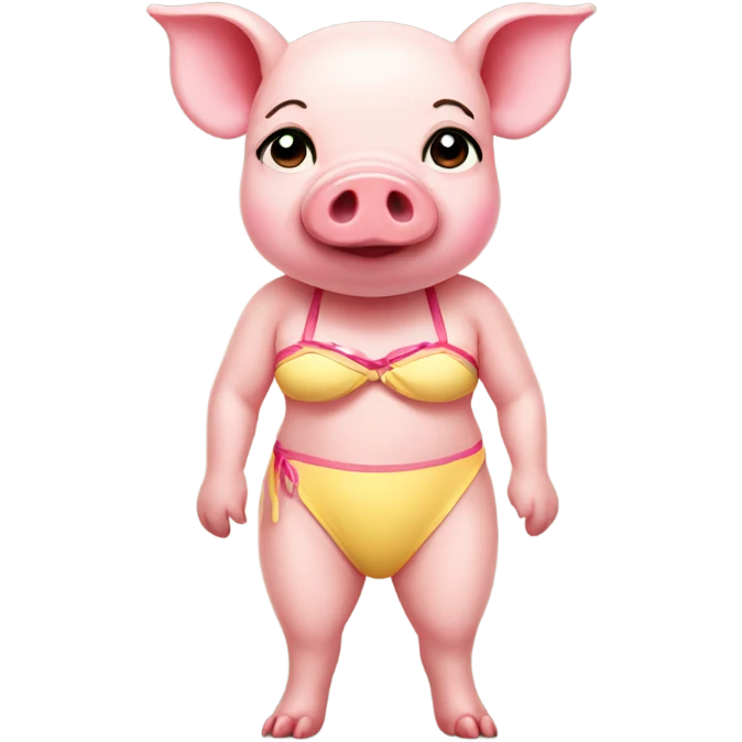 Pig with a bikini on emoji