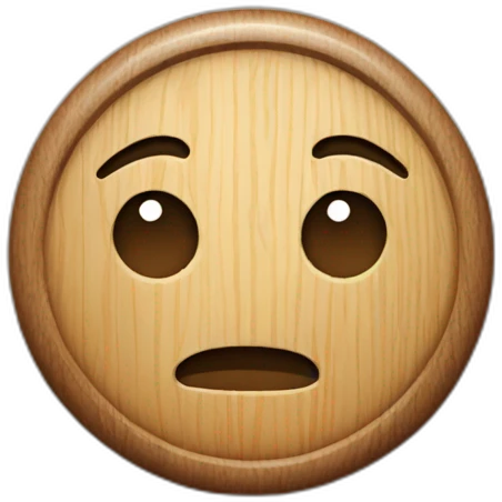 wooden button  emoji
