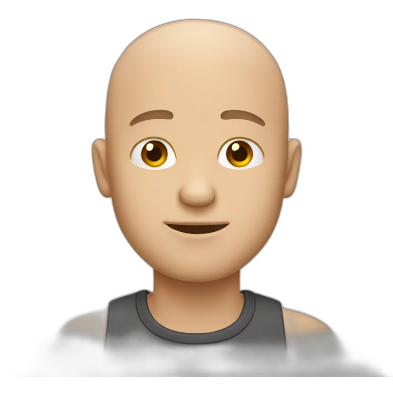 guy with bald hair emoji