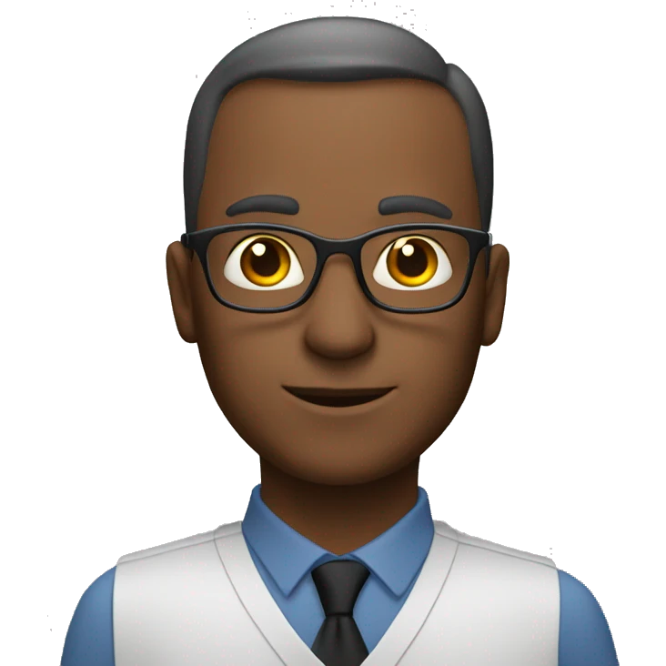 Man with glasses, lecturer emoji