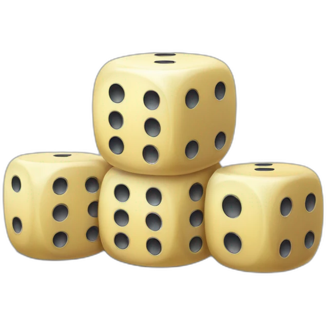 tower of three dices one on the top of the other emoji