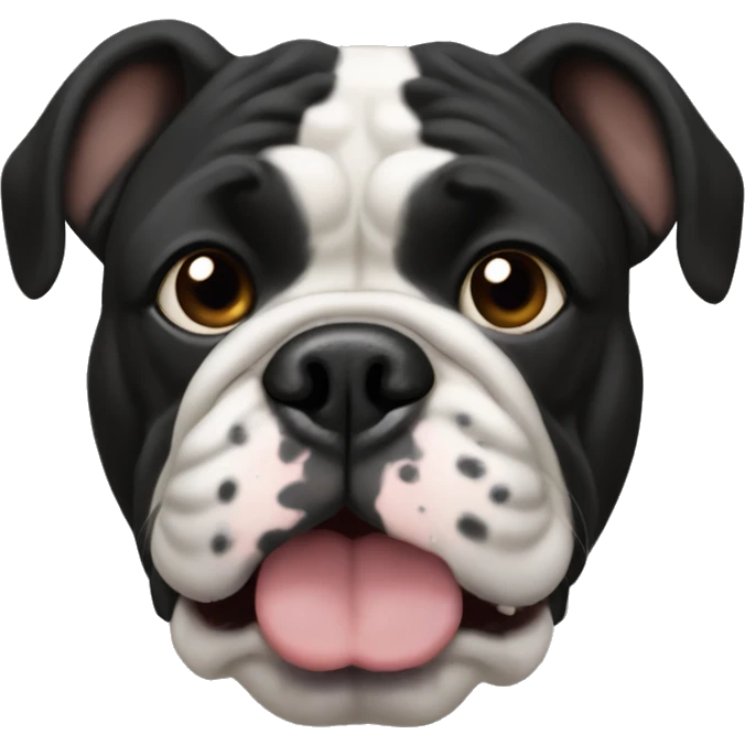 Frechie bulldog black face emoji