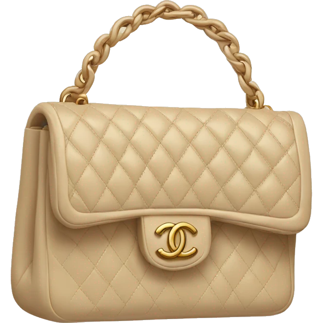 Beige Chanel bag emoji