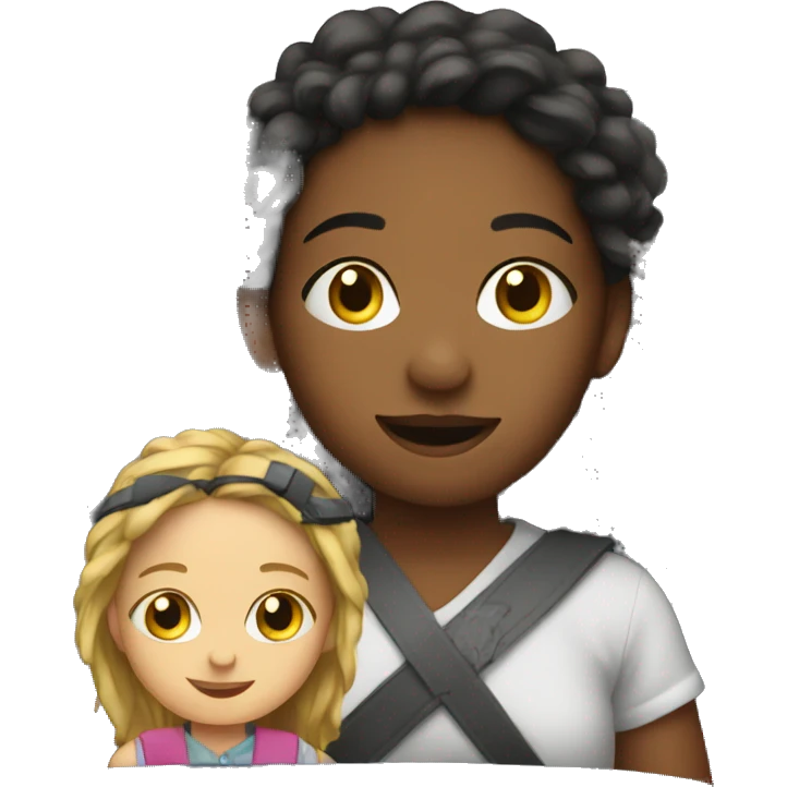 girls enjoying car ride emoji