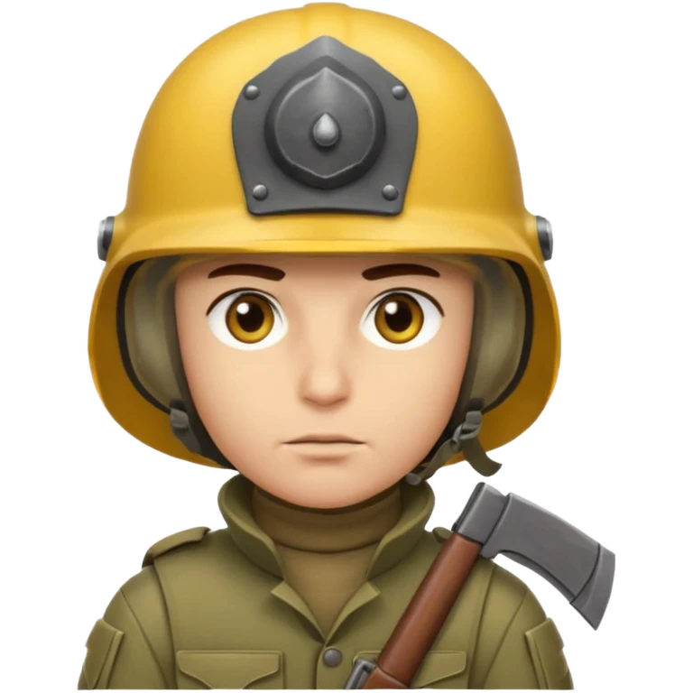 Soldier just face no body generic yellow skin with a gunner helmet that has NO FUCKING ISIGNIA ON THE HELMET emoji