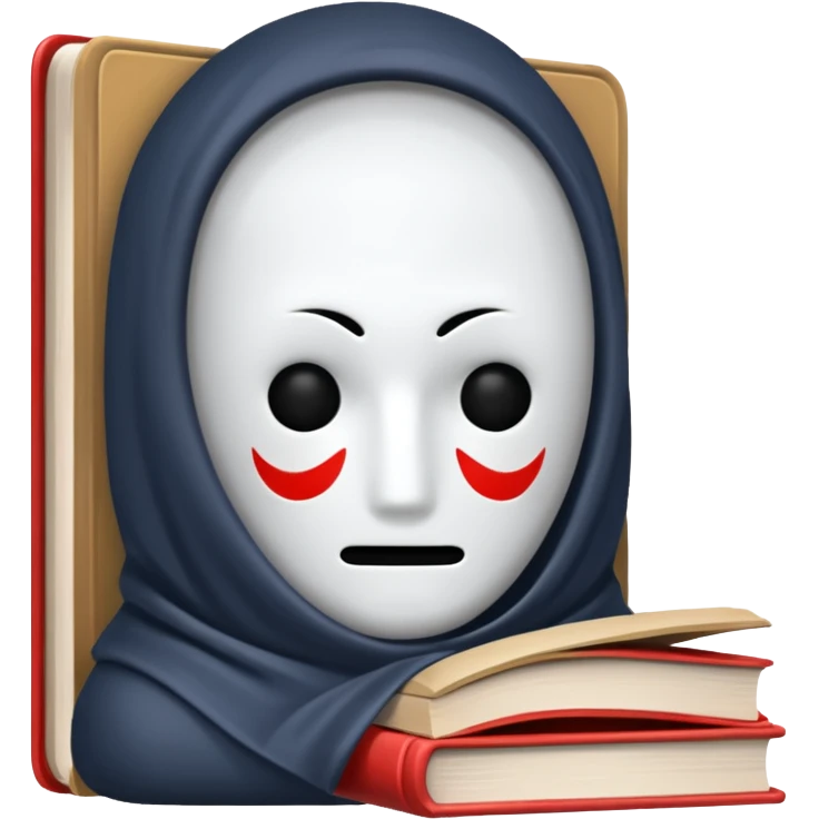 book with no face emoji