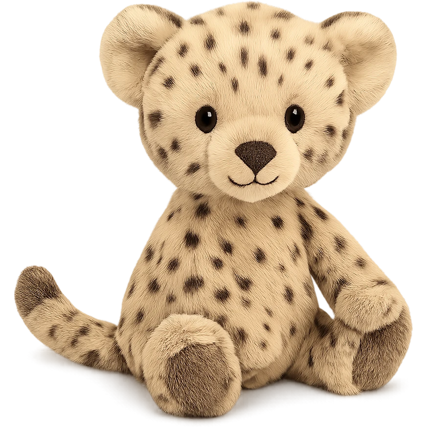 cute baby cheetah jellycat plushie emoji