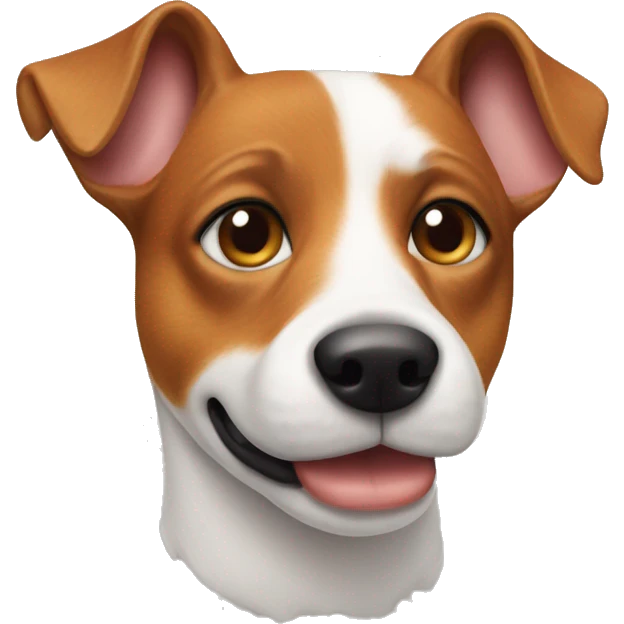 ham shaped as a jack Russel dog face emoji