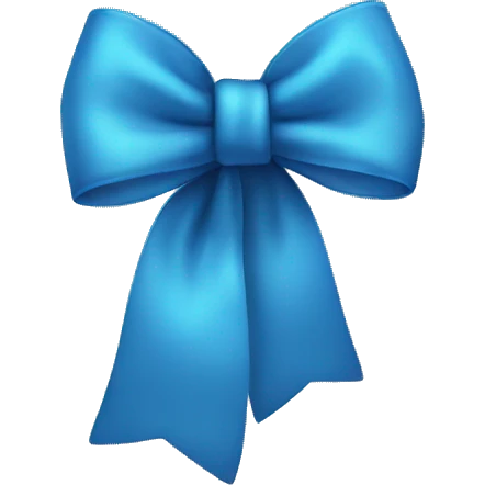 Blue bow emoji