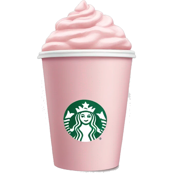 Light pink Starbucks coffee  emoji
