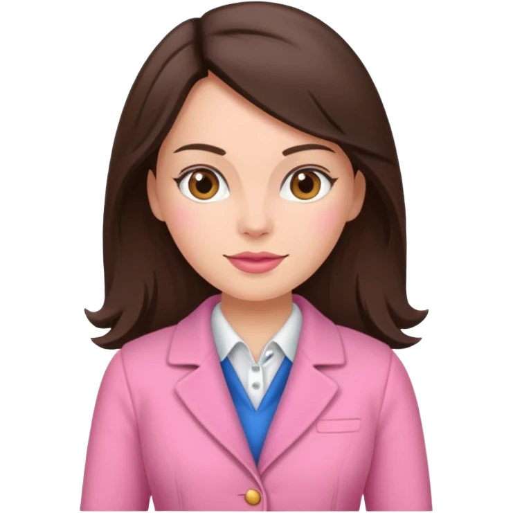 brunette woman with pink dutch clothing emoji