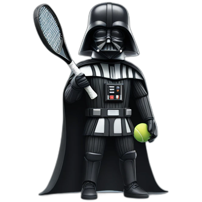 Vader playing tennis emoji