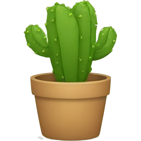 single flat Nopal without pot emoji