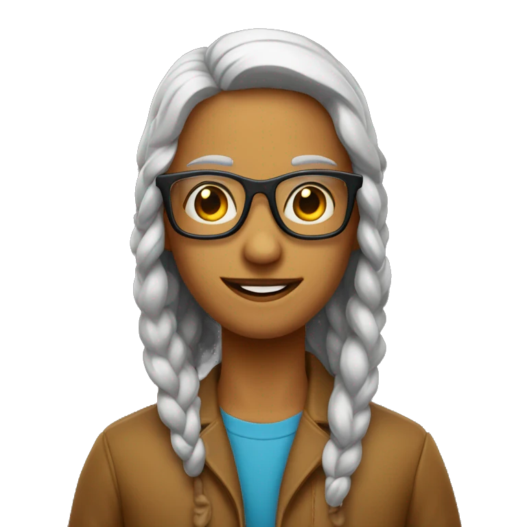 brun avec des lunette emoji