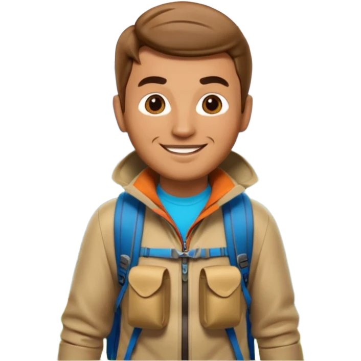 memoji face iphone: men hiking emoji
