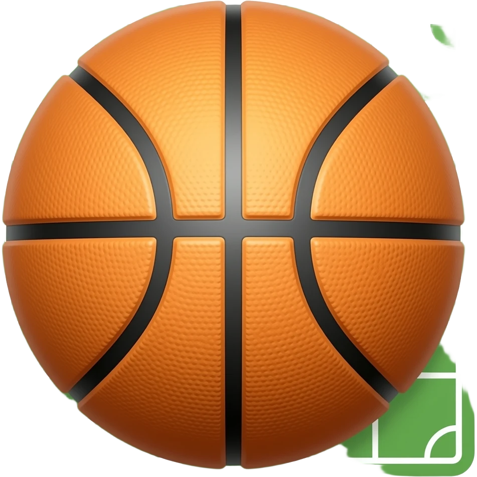PELOTA DE BASQUET FUERA DE LA LINIA DEL CAMPO emoji