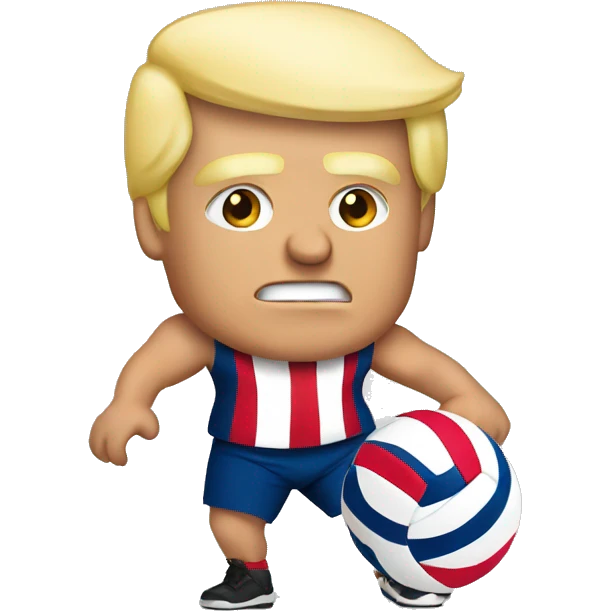 Trump playing volleyball emoji