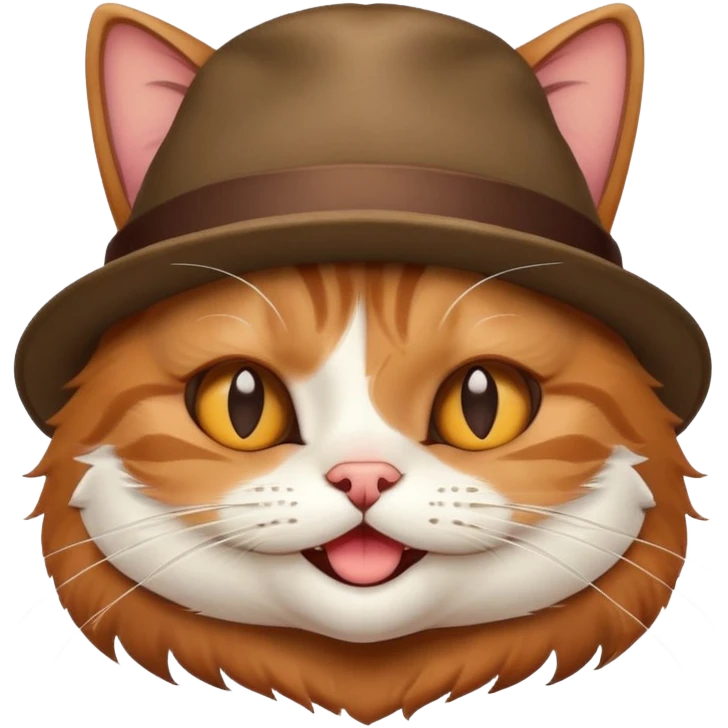 Кот в шляпе подмигивает  emoji
