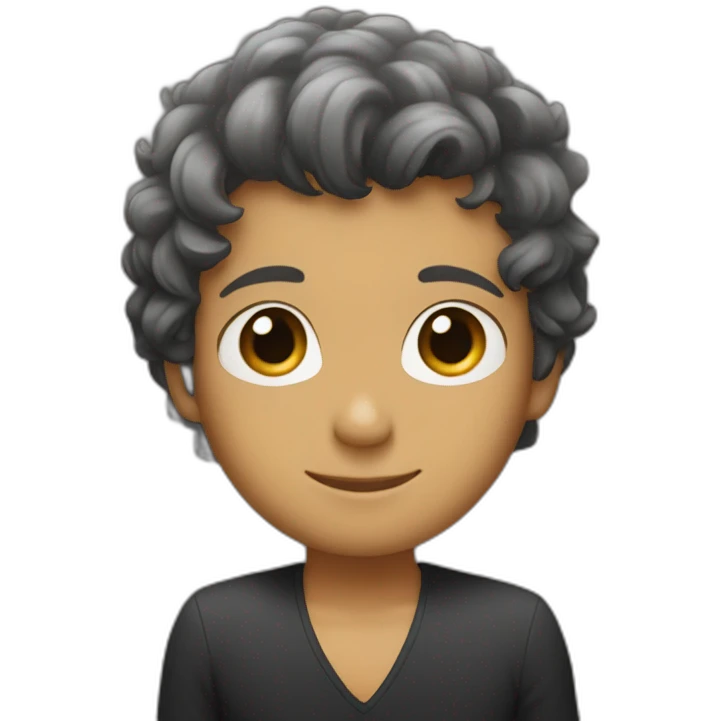 Simon baker hug a black girl brown eyes and short black hair emoji