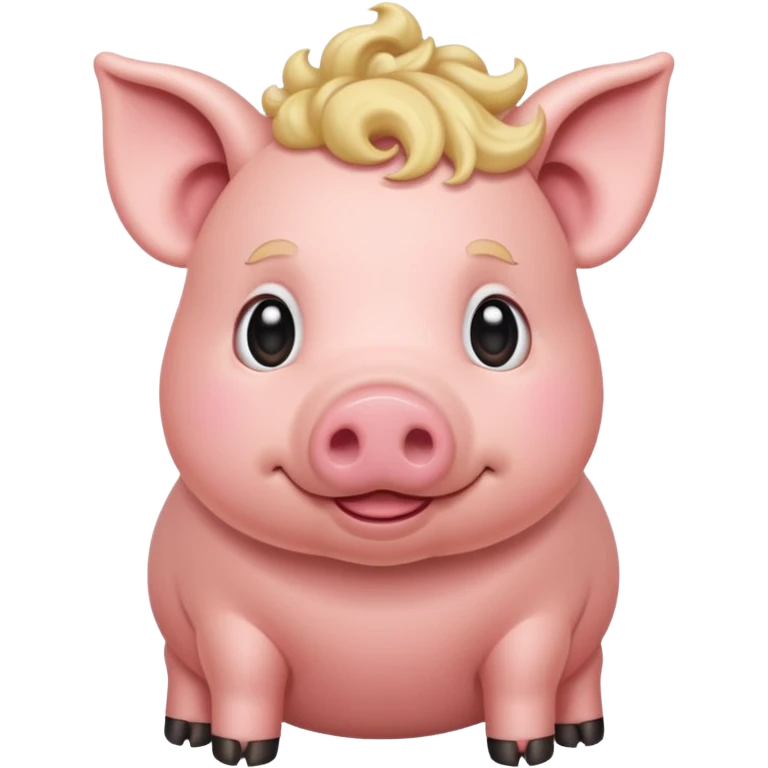 blonde haired pig emoji