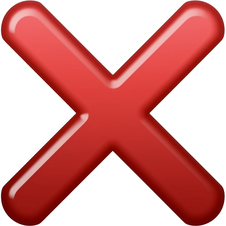 make me a iphone designed emoji of a red x emoji