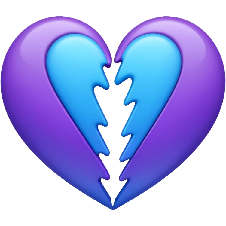 blue and purple hearts intertwined  emoji