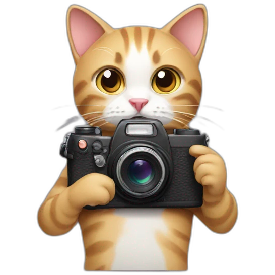 Cat with camera emoji
