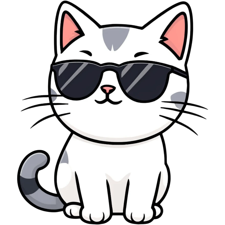 Cat with sunglasses emoji