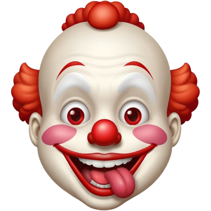 Clown sticking out tongue  emoji