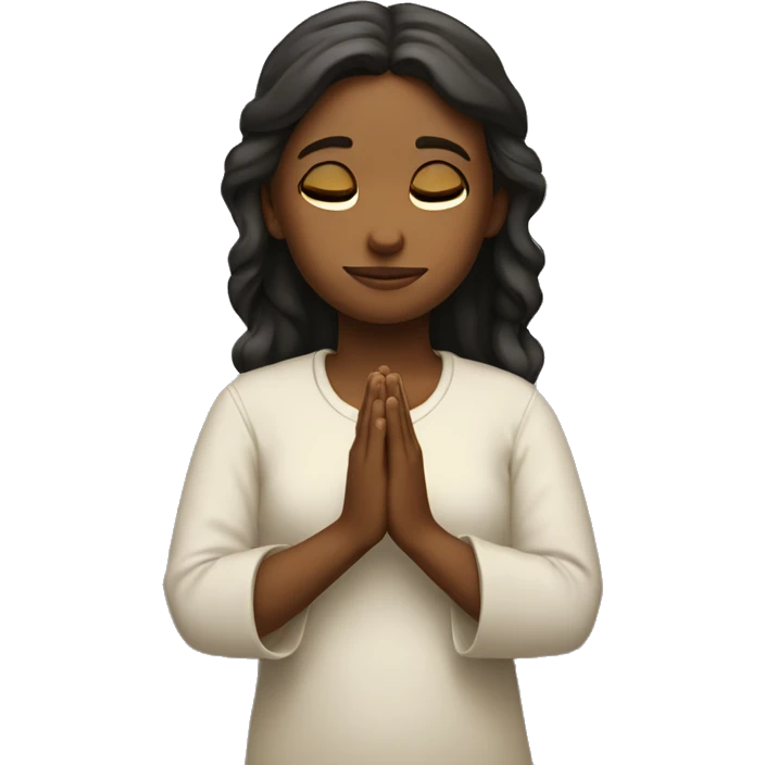 Girl praying god emoji