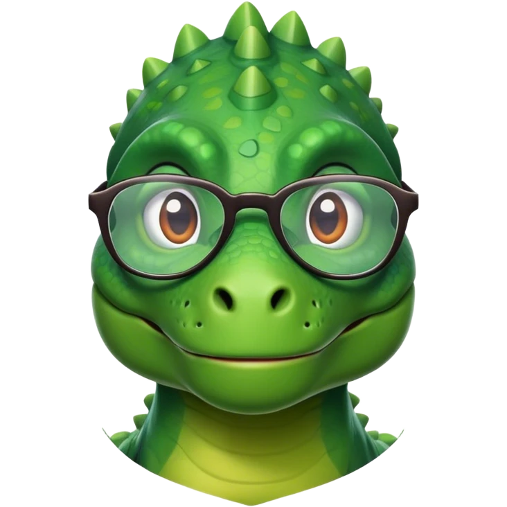 dino with glasses emoji