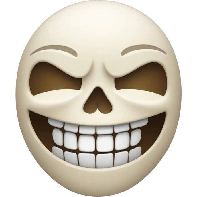 Skull face depicting laughter emoji