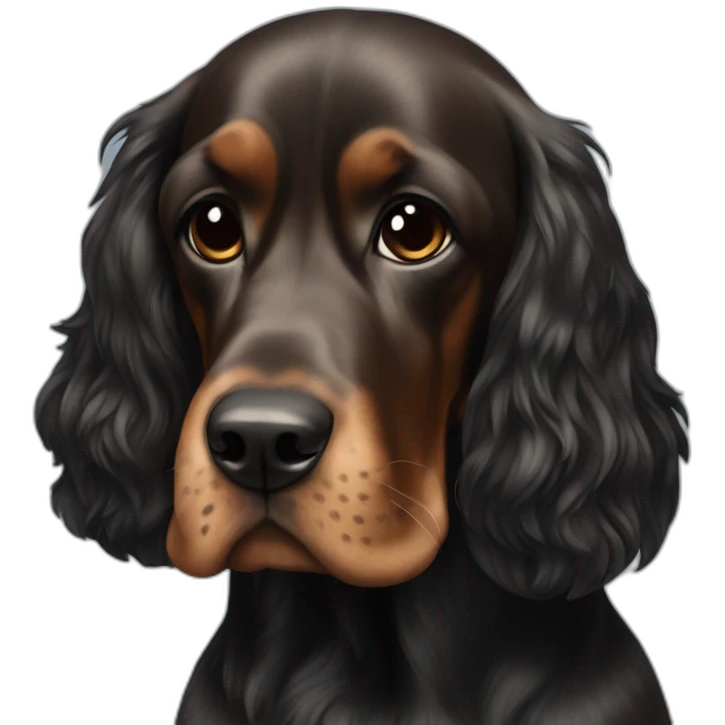 black british cocker, name is Gofret emoji