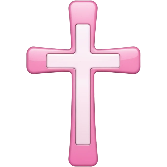 Pink and white cross emoji