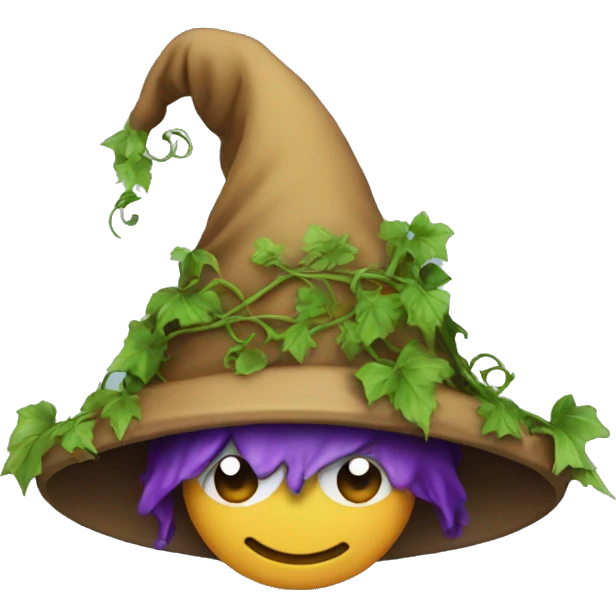 wizard hat covered in vines emoji