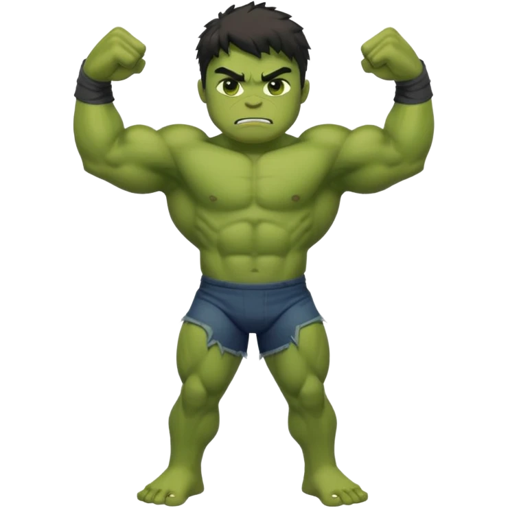 kid hulk flexing arms full body emoji