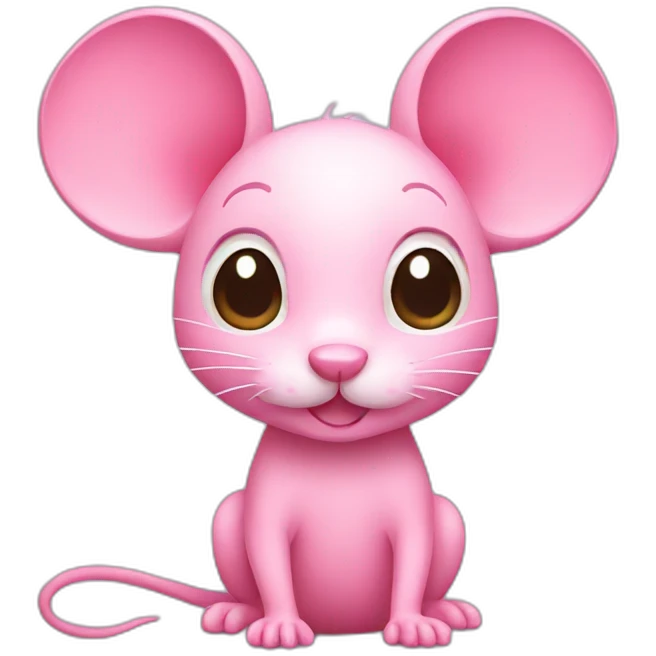 Pink mouse emoji