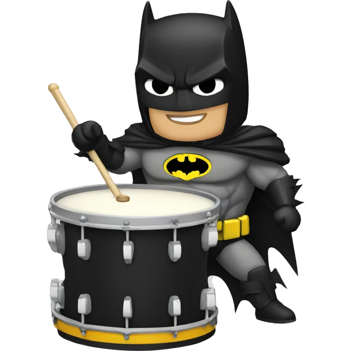batman playing drum emoji