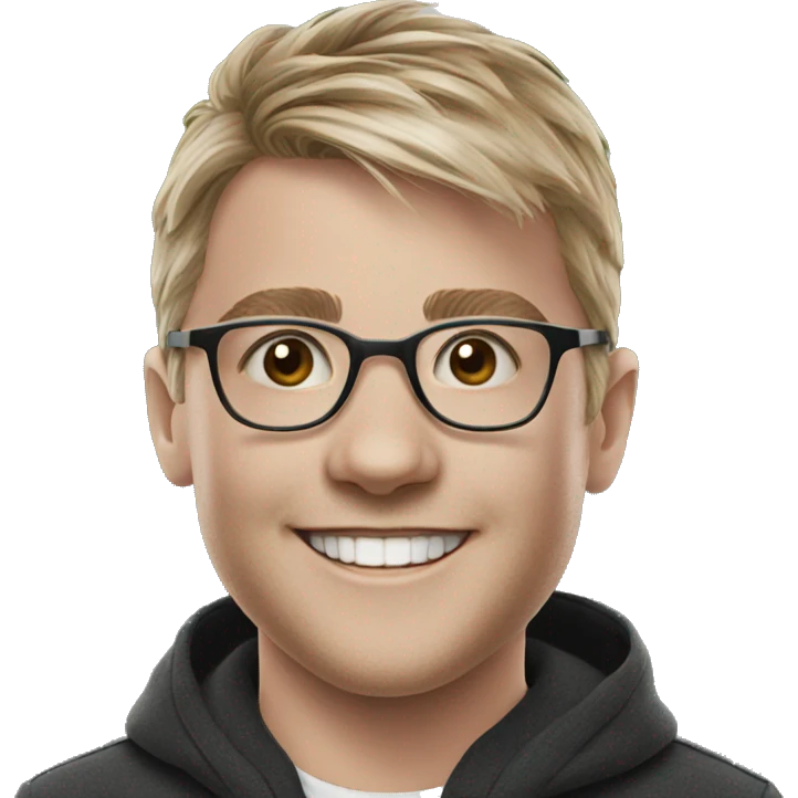 happy boy in glasses emoji