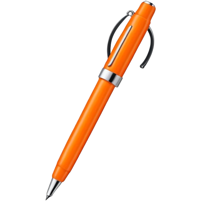 Orange pen emoji